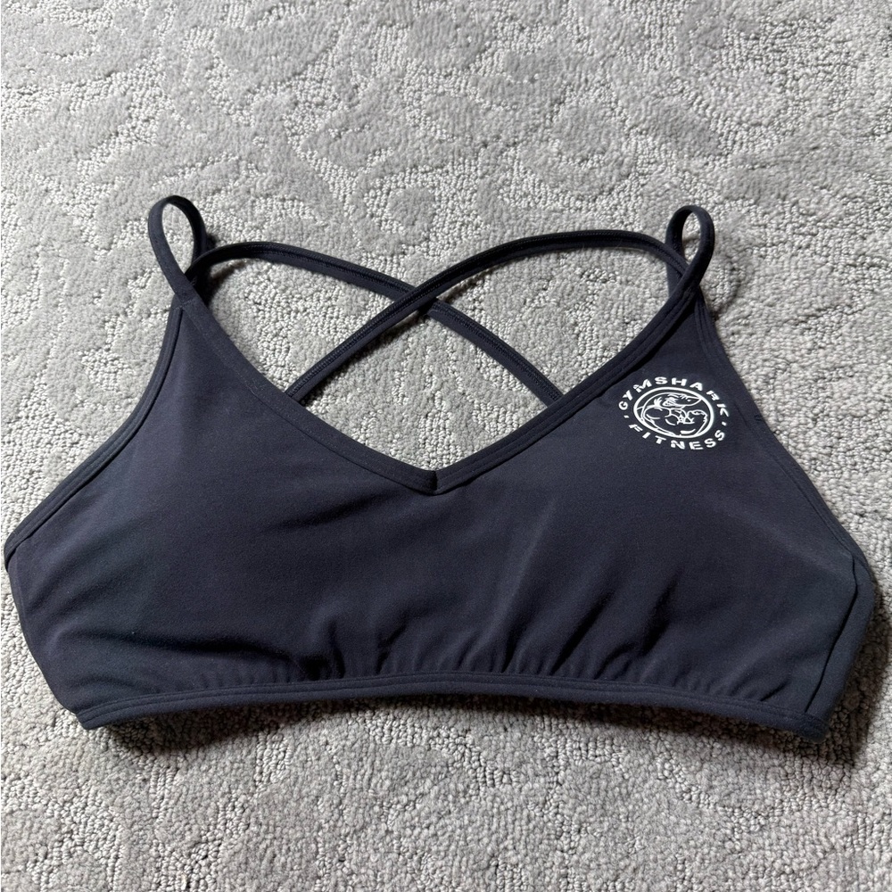 Gymshark Charcoal Cross-Back Sports Bra